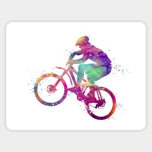 Boy Mountain Bike Cycling Sticker